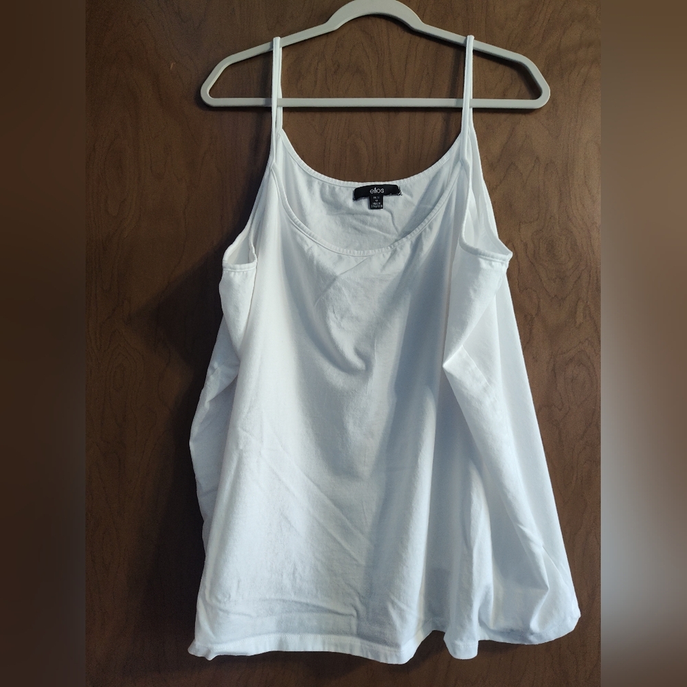 ELLOS Ladies Pullover Tank Top. Size 4X (34/36). White Colored.